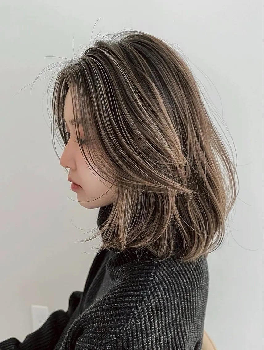 ミディアム 🪼似合わせ/顔周り レイヤー/🪼こうたのヘアスタイル