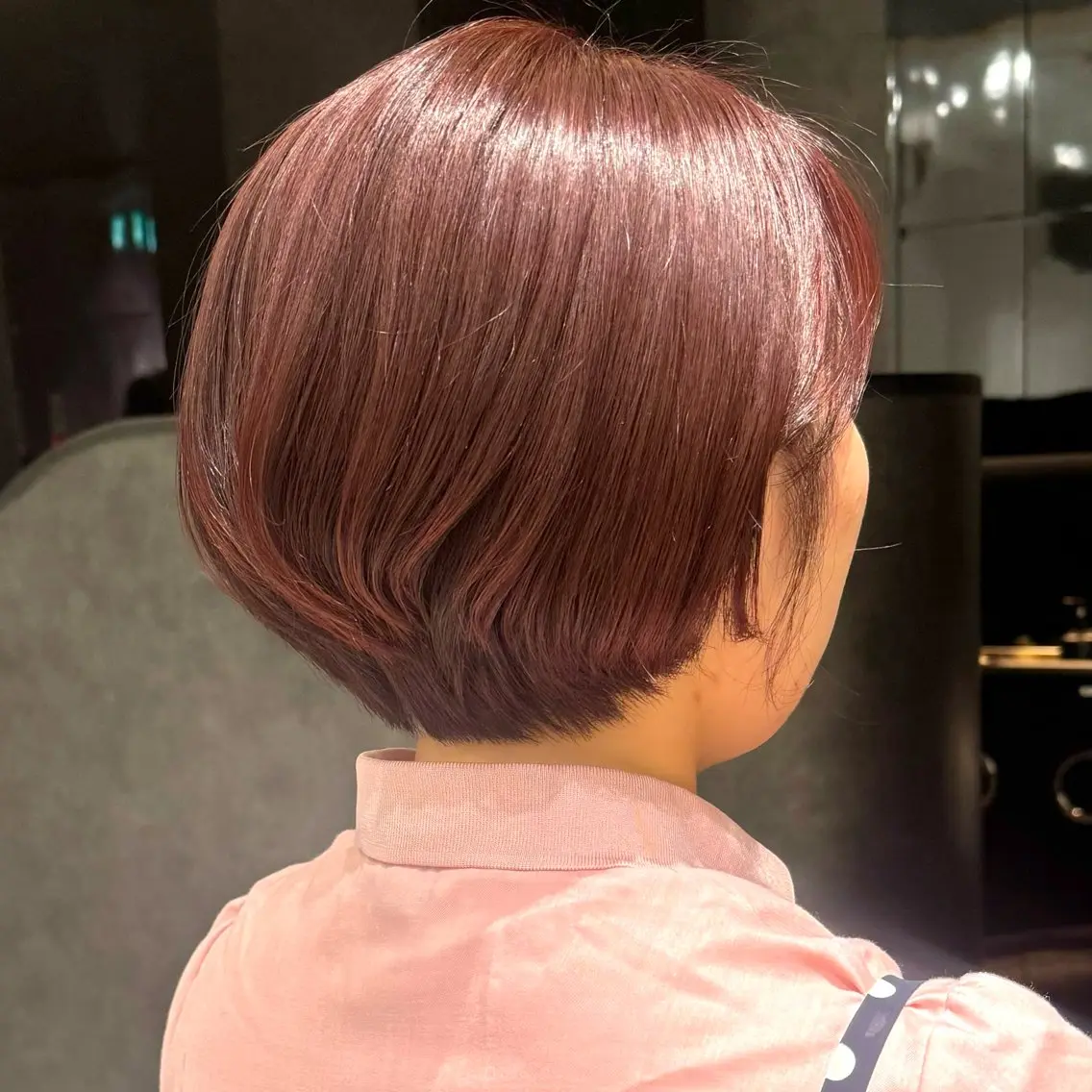 ショート カラー ショートボブ 丸みショート ボブ ショートヘア ひなた あゆみのヘアスタイル