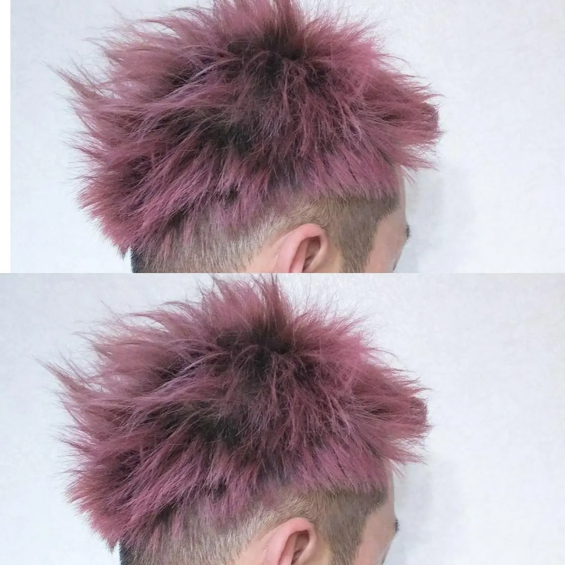メンズ カラー ピンクカラー シルバー RU RIのヘアスタイル