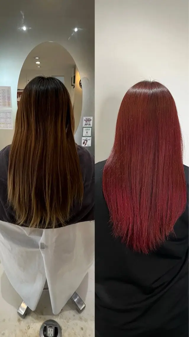 セミロング 野村 奈里亜のヘアスタイル