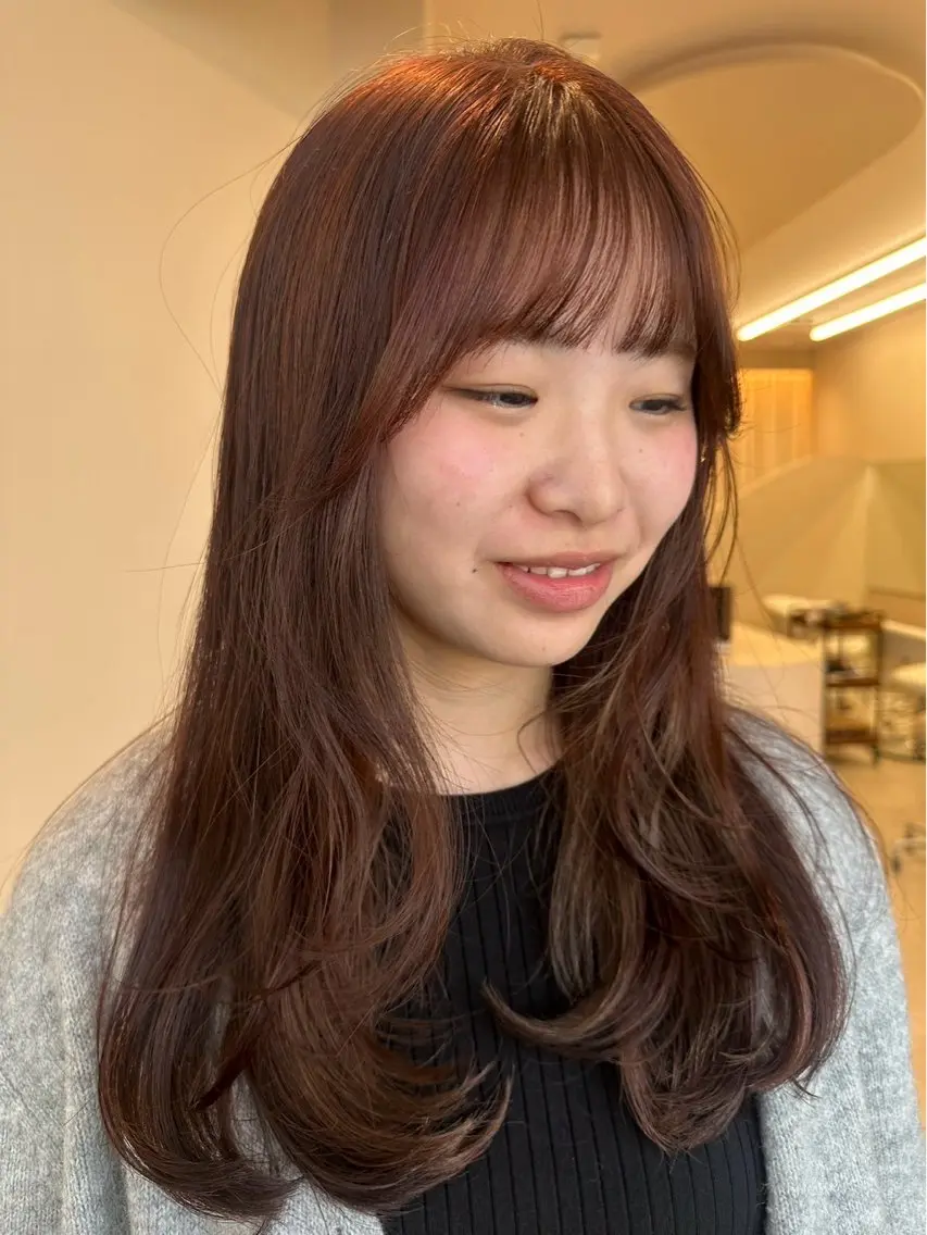 カラー ヘアカラー rilliant 胡桃のヘアスタイル