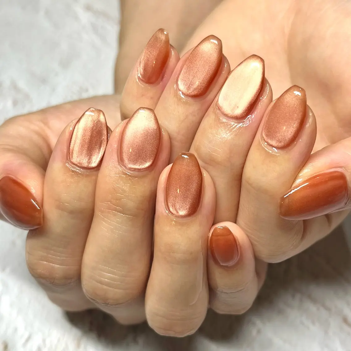 ネイル マグネットネイル マグネットワンカラー ワンカラーネイル ハンドネイル nail bar Ete-lotoのネイルデザイン