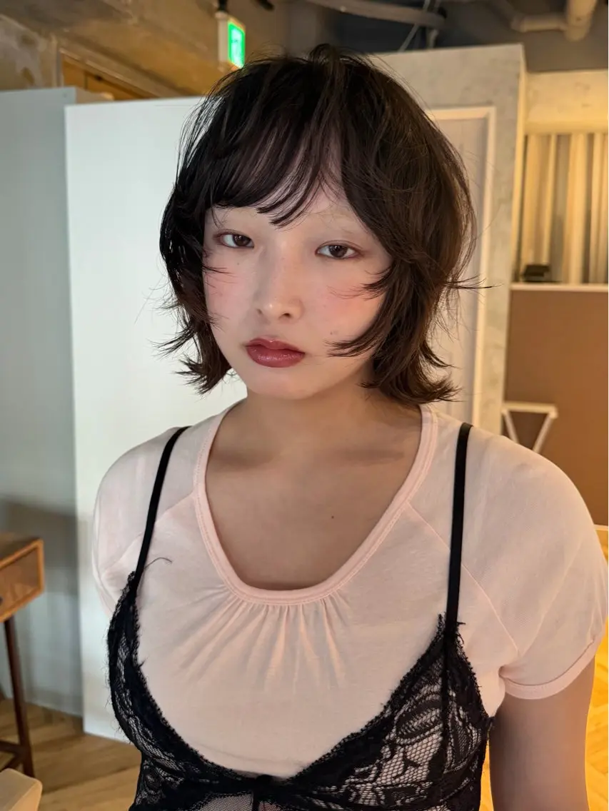 ショート ヘアカラー トリートメント 齋 花音のヘアスタイル