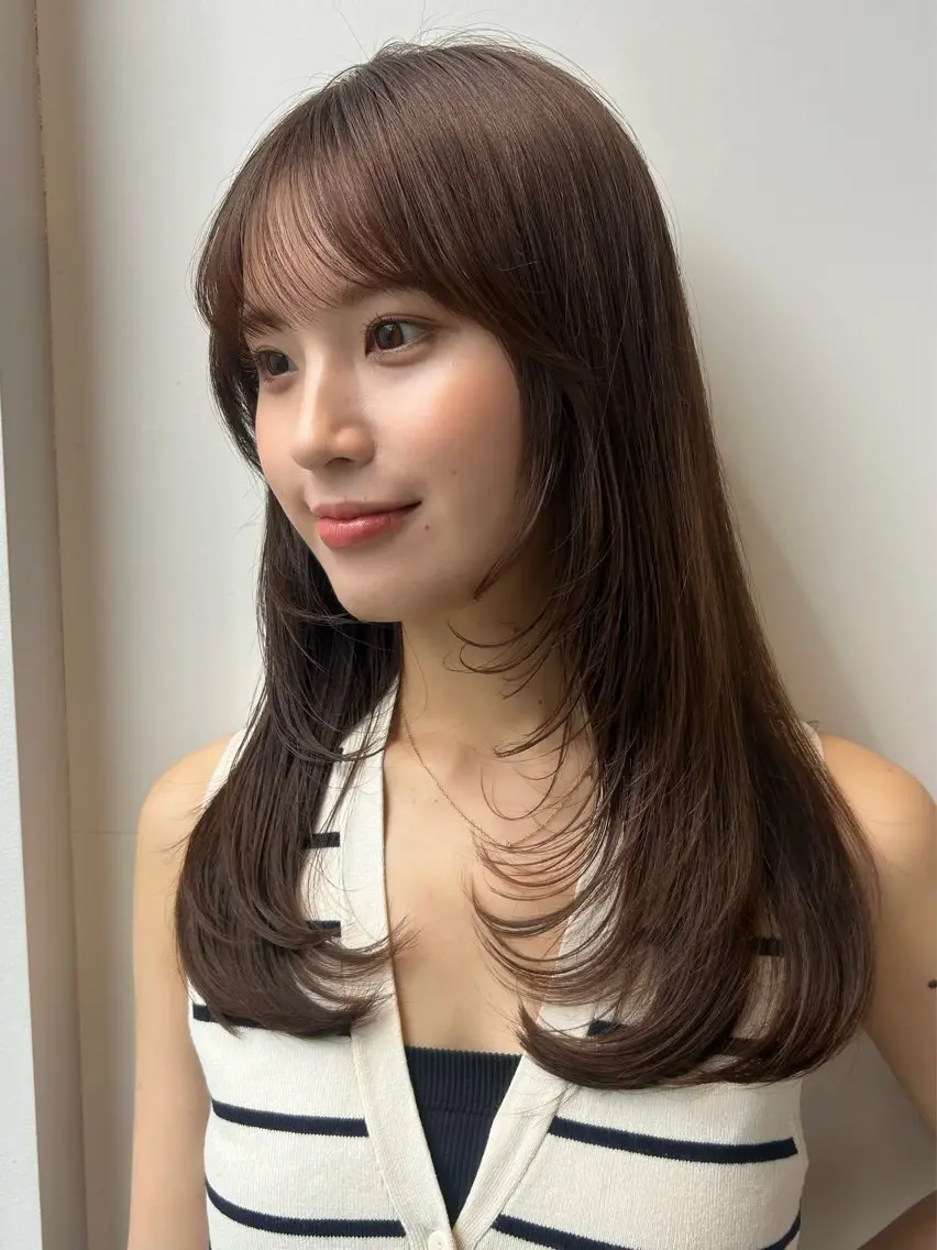 ロング カラー 透明感カラー トリートメント ヘアカラー トリートメント ユナ/暖色カラー🧡 /表参道のヘアスタイル