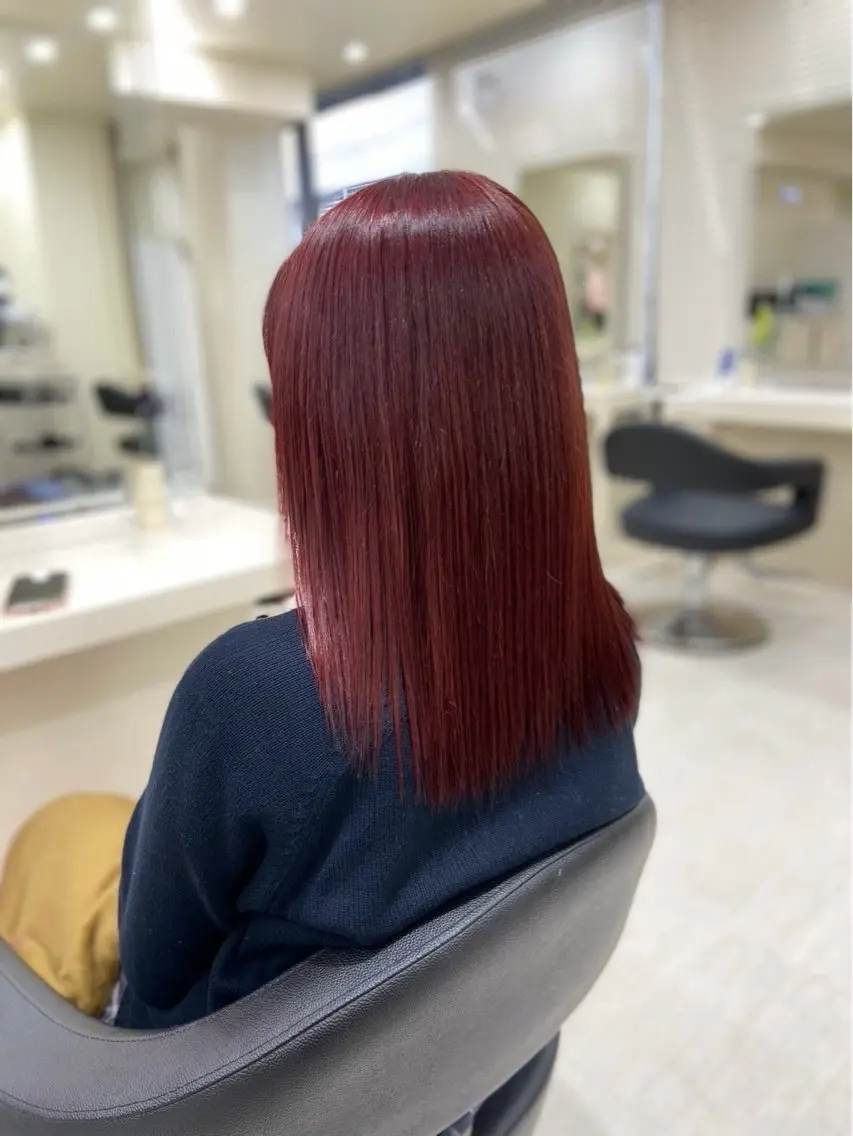 ミディアム カラー ヘアカラー トリートメント トレンド暖色ヘア🍒 miu🍒のヘアスタイル