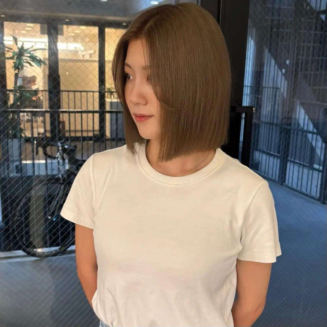 ショート カラー 透明感カラー グレージュ カット ヘアカラー トリートメント Noe ・ keinaのヘアスタイル
