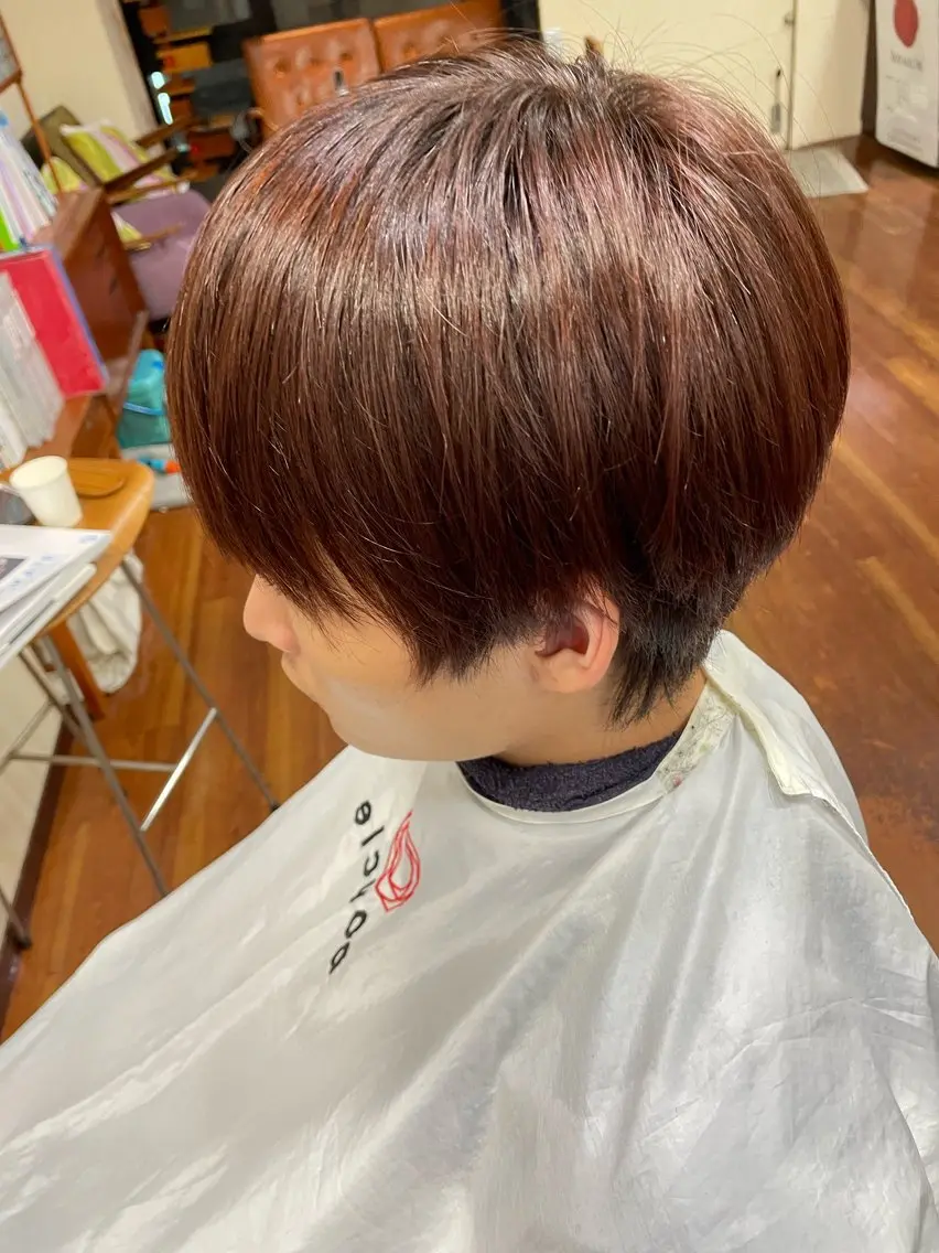 ショート カラー メンズ メンズブリーチ ブリーチ ブリーチなしカラー 浅岡 昭汰のヘアスタイル