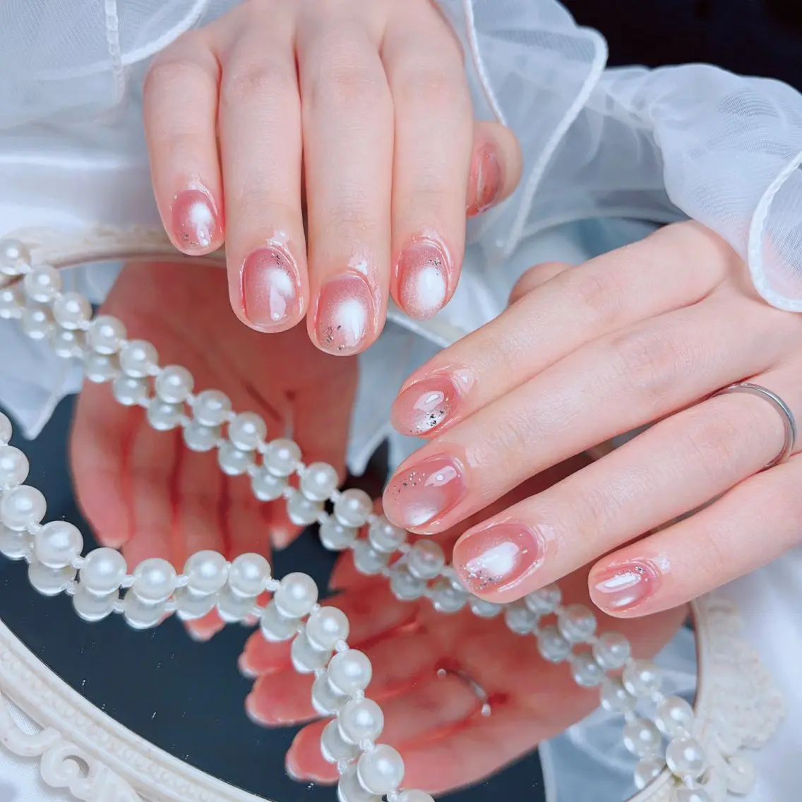 ネイル マグネットネイル 春ネイル ハンドネイル Nail&Eye Spina 琴美のマツエク・マツパデザイン