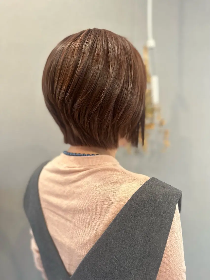 ショート カラー ショートレイヤー 顔周りカット レイヤーカット ショートヘア K Harukaのヘアスタイル