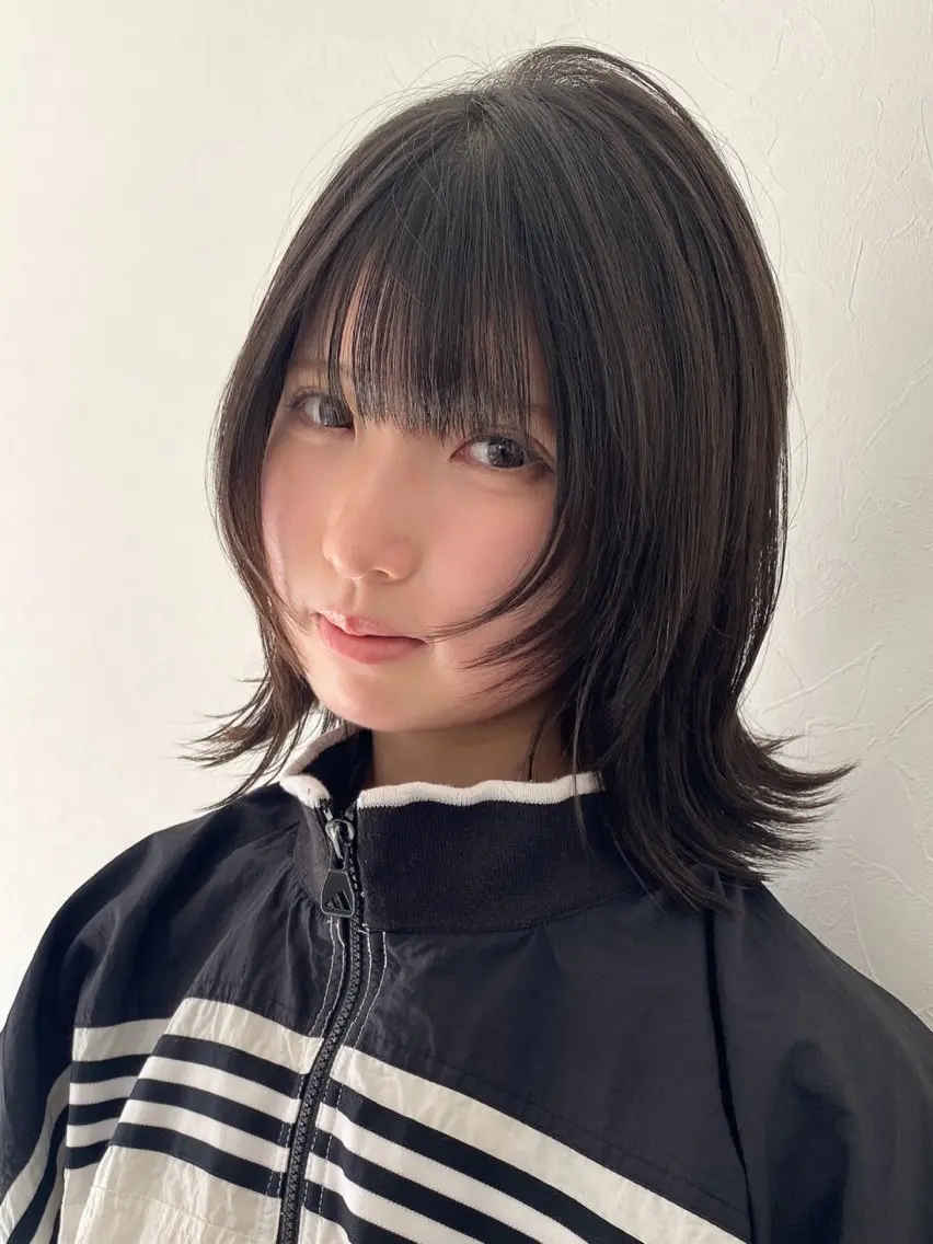ミディアム ボブ ハッシュカット 韓国風ヘア レイヤーカット 小顔カット ARCANA アルカナのヘアスタイル