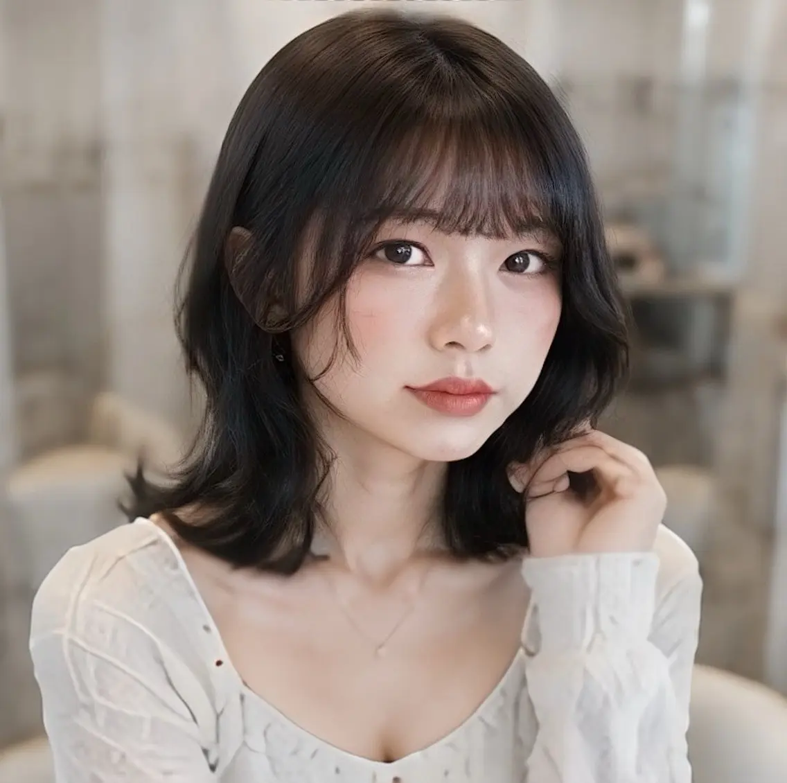 ロング カラー レイヤー/顔まわり /縮毛矯正/おばかんのヘアスタイル