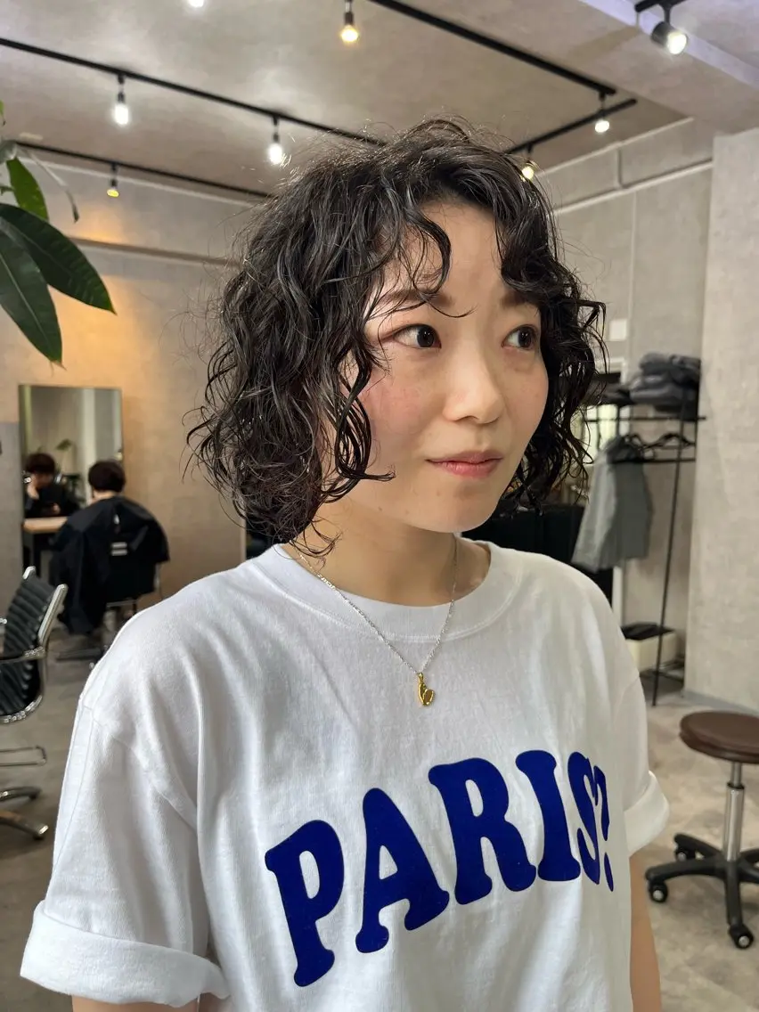 ショート パーマ カット パーマ トリートメント SAKURA 岐阜のヘアスタイル