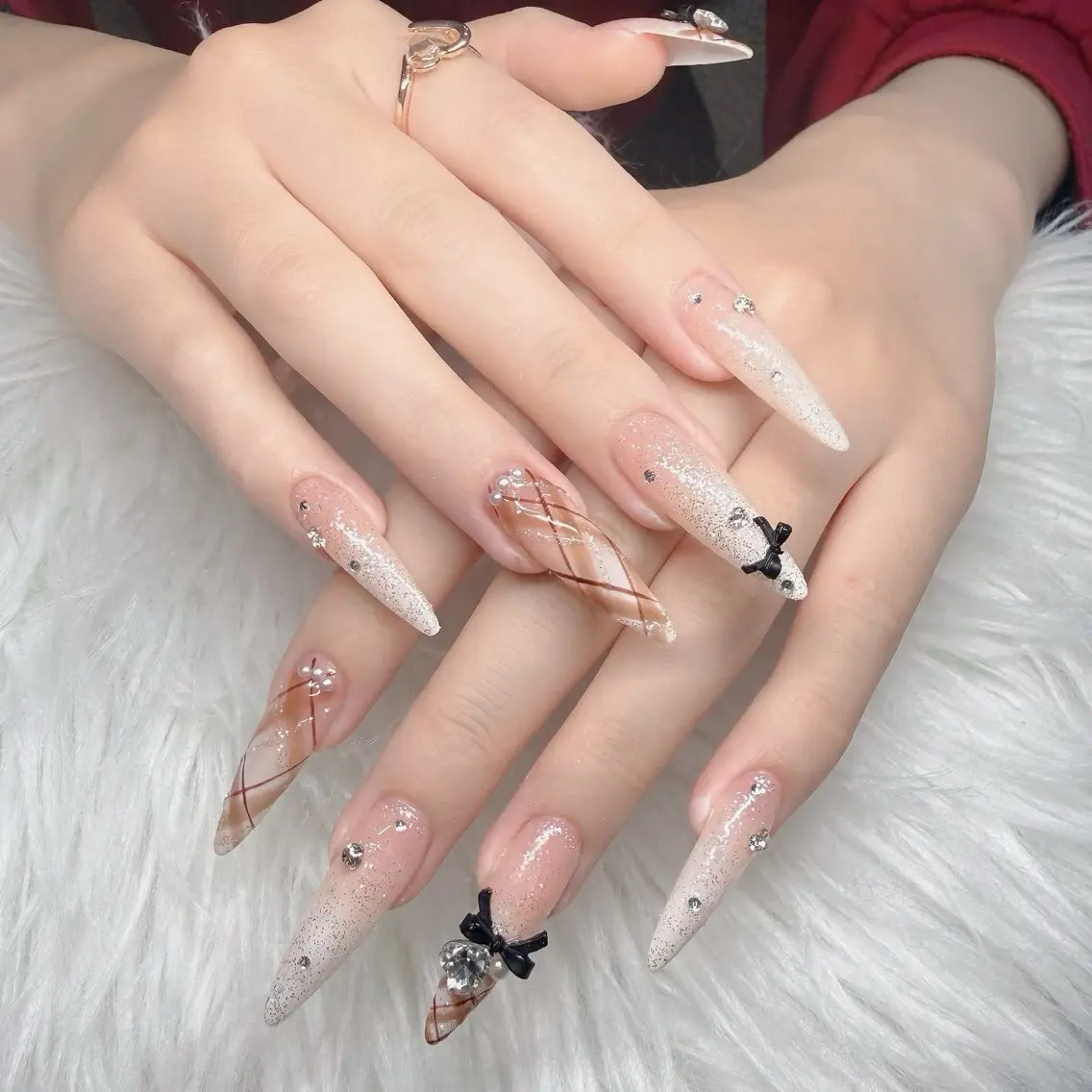 ネイル フットネイル フレンチネイル グラデーション 韓国ネイル ロングネイル ハンドネイル Hani Nail Salonのネイルデザイン