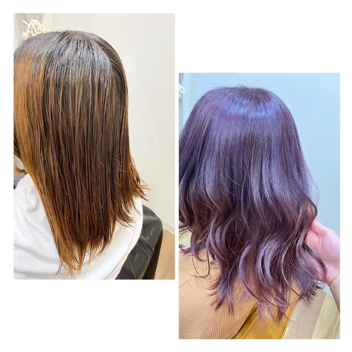 カラー ブリーチ 荻野 栞のヘアスタイル
