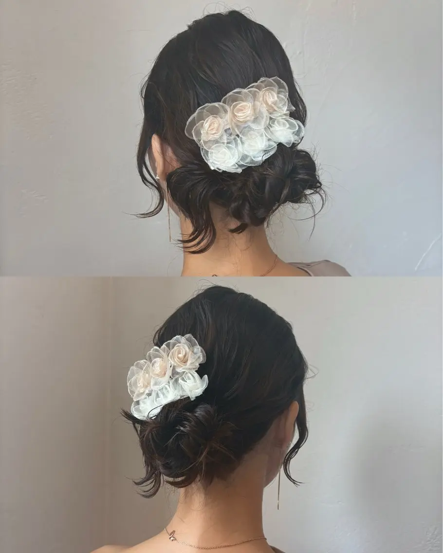 ミディアム ヘアアレンジ ヘアセット 吉岡 茉穂のヘアスタイル