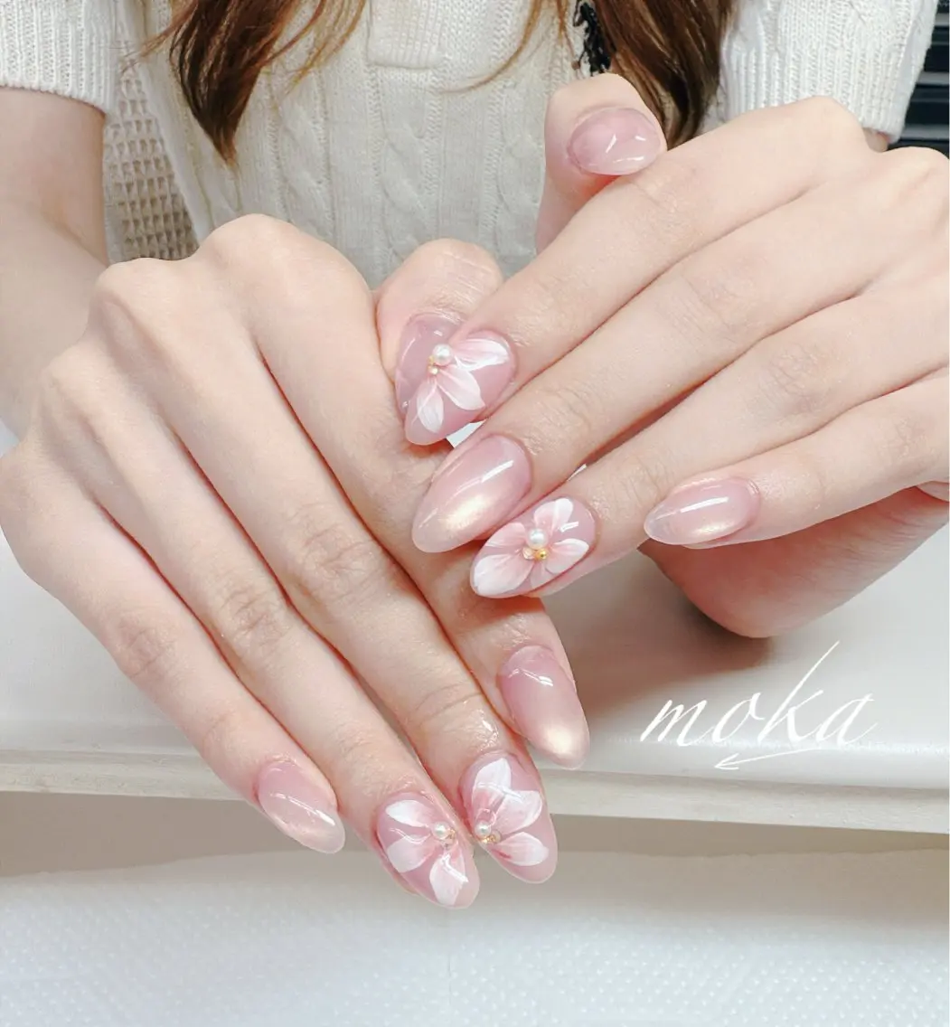 ネイル 胡蝶蘭レディースサロ ンNailMOKAのネイルデザイン