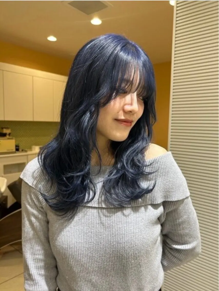 ロング カラー ヘアカラー トリートメント 大人韓国レイヤー🫧 暖色カラー/はるのヘアスタイル