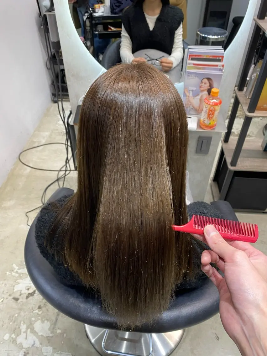 セミロング カラー 髪質改善 トリートメント カット ヘアカラー トリートメント レイヤー×髪質改善✨ 渋谷/佐藤侑哉のヘアスタイル