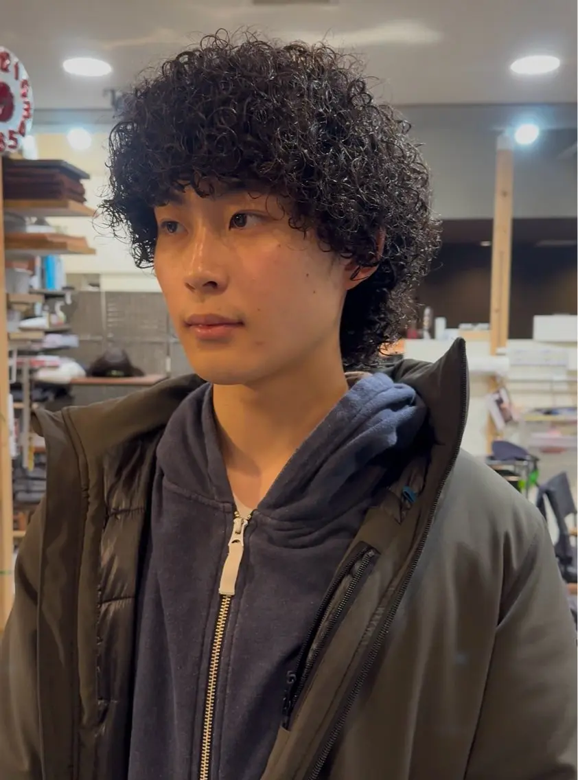 ロング パーマ メンズ メンズパーマ プードルパーマ プードルパーマ 年間2000名担当◎ パーマ職人/仲原佑樹のヘアスタイル