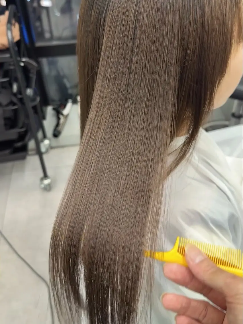 ロング カラー カット ヘアカラー 縮毛矯正 トリートメント 韓国ヘア🇰🇷 スズキのヘアスタイル