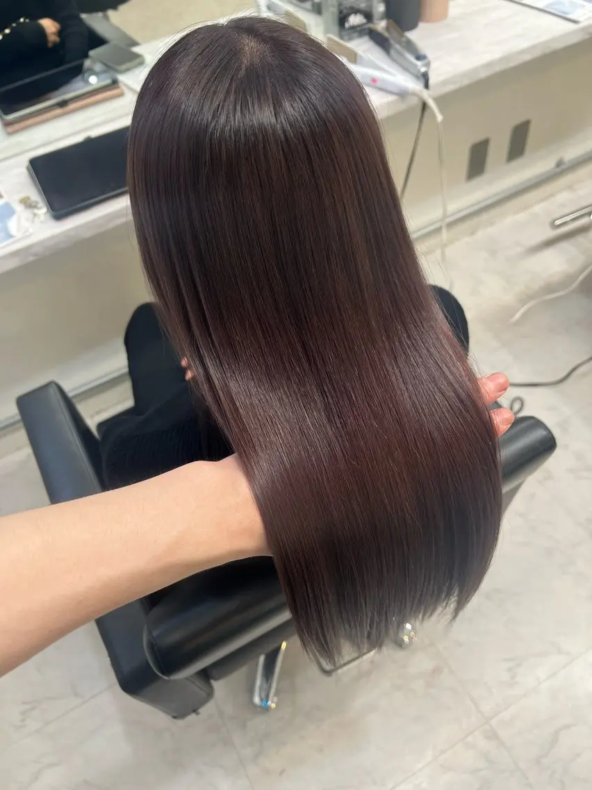 ロング カラー グレージュ ピンクカラー トリートメント カット ヘアカラー トリートメント ✨レイヤー/髪質改善 /エクステ✨ナカムラのヘアスタイル