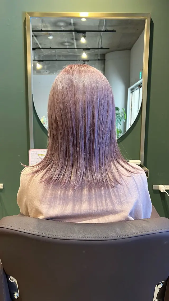 ミディアム カラー ピンクカラー カラースペシャリスト しょう🧑🏼‍🎨のヘアスタイル