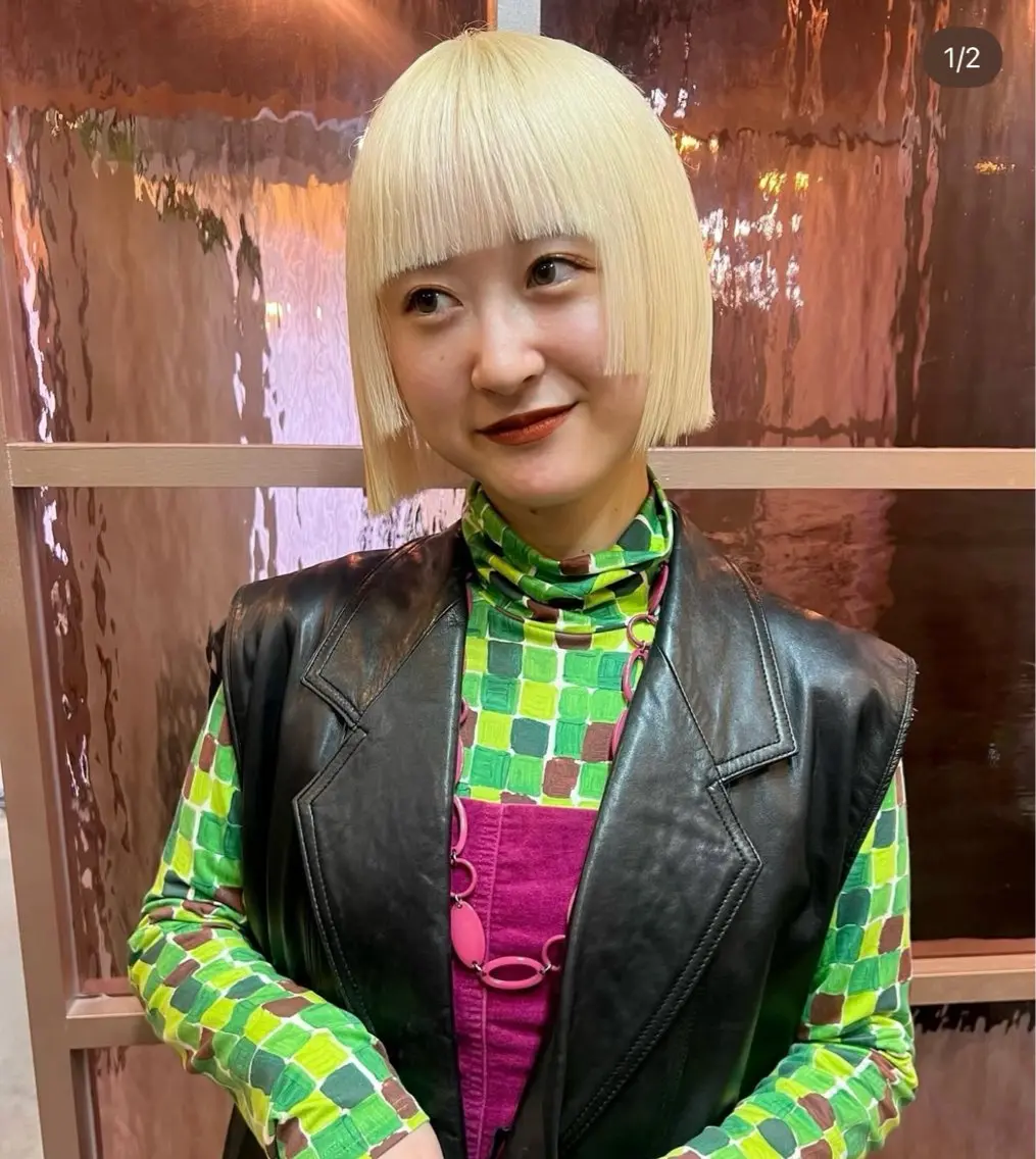 リタッチブリーチx2回+ベースカラーの写真