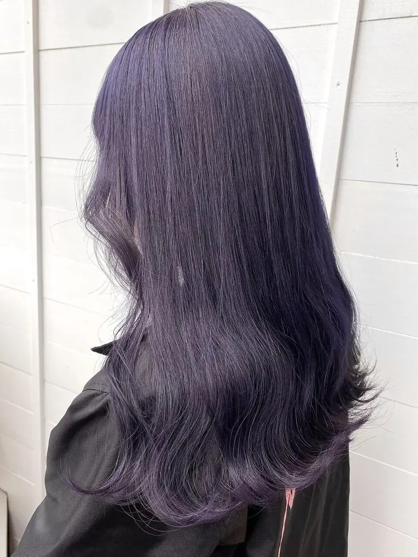 カラー グレージュ ラベンダーカラー ラベンダーグレージュ ラベンダーグレー 中村 彩夏のヘアスタイル