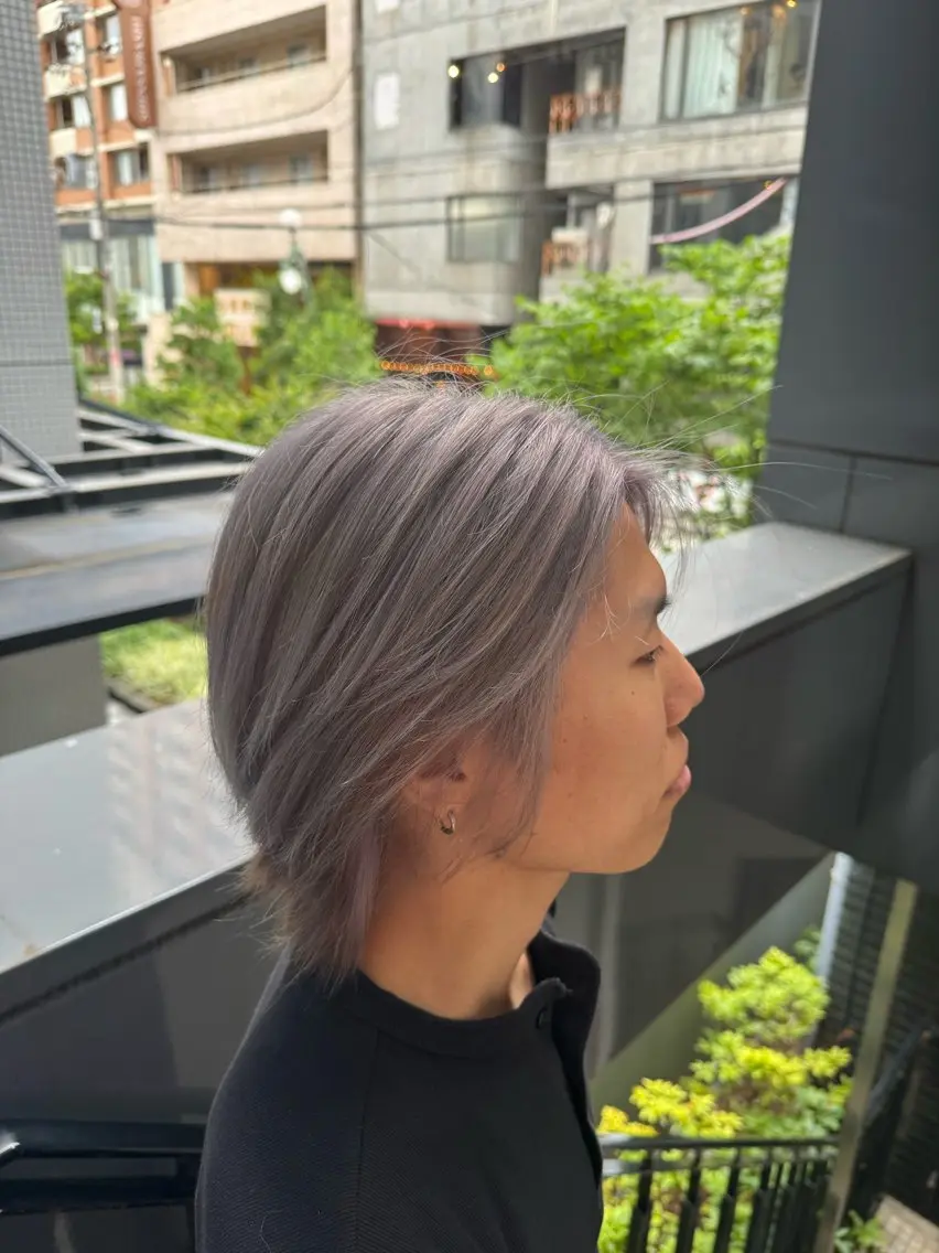 カラー メンズ カット ヘアカラー トリートメント 河野 悠のヘアスタイル