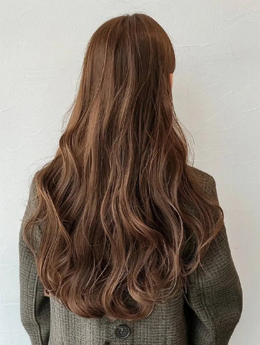 当日予約OK🙉💫100%人毛シールエクステ80本💫カット＋カラー🍀コテ巻きOK🙆‍♀️の写真