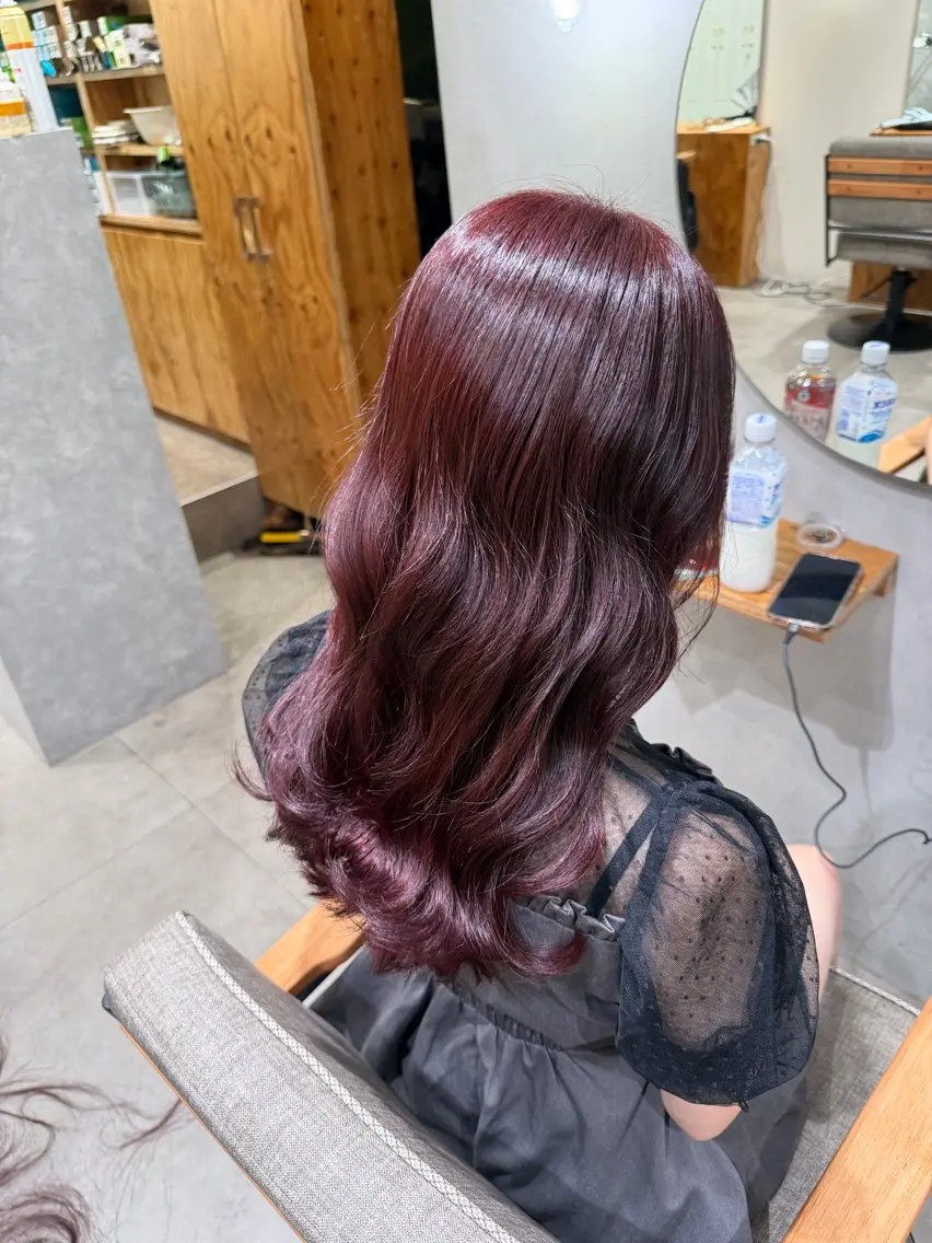 セミロング カット ヘアカラー 松平 拓巳のヘアスタイル