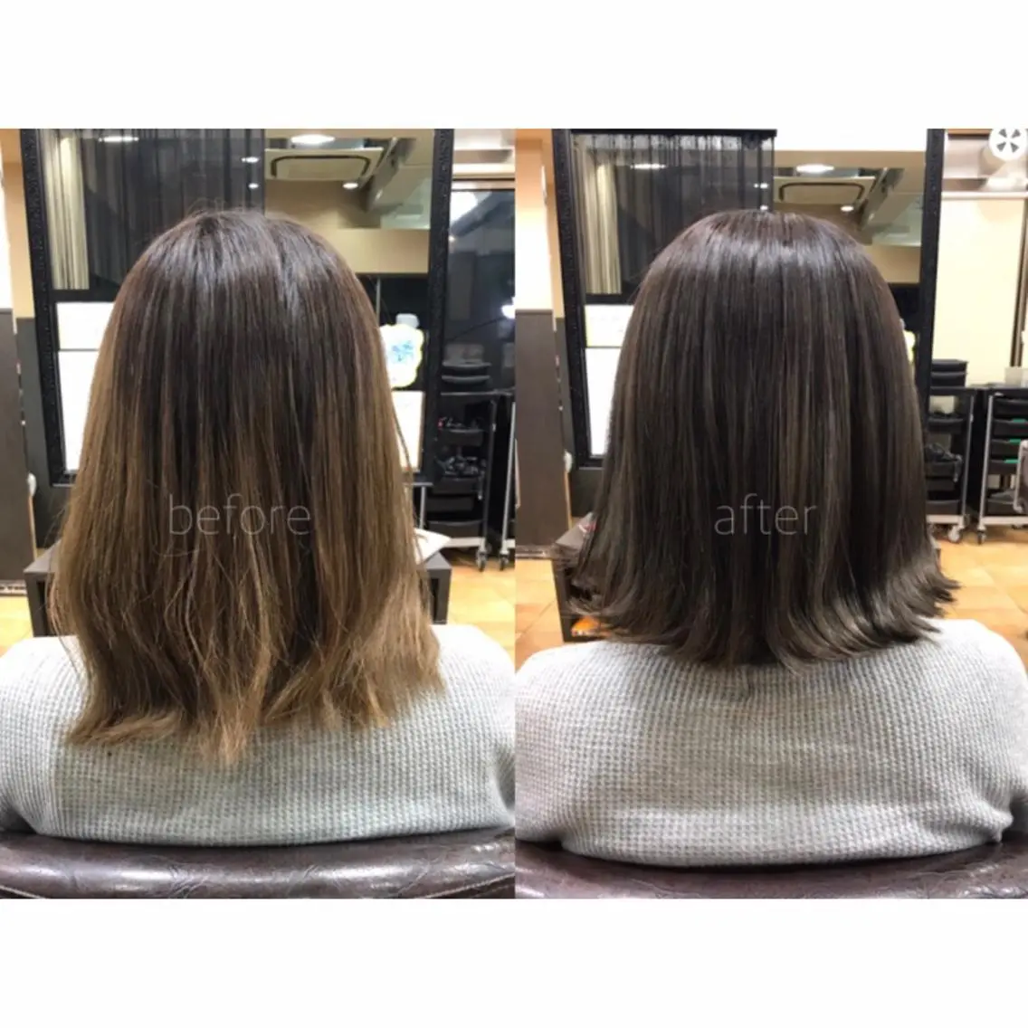ショート カラー 切りっぱなしボブ ボブ 🫧透け感⋆艶髪💎 山口アヤカのヘアスタイル