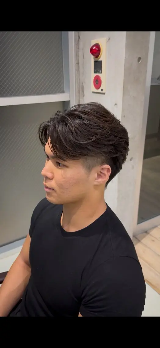 パーマ メンズ カット パーマ fifth原宿 宮部蓮のヘアスタイル