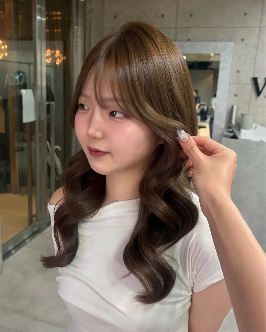 ロング カラー ヘアアレンジ ベージュカラー 透明感カラー ヘアカラー 韓国/透明感カラー みのり 🕊️のヘアスタイル