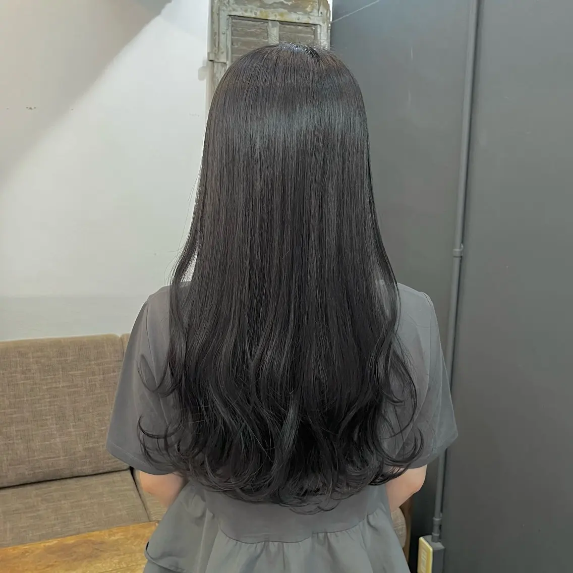 ロング カラー ヘアカラー 暗髪とオリーブ🌿 渡辺拓人のヘアスタイル