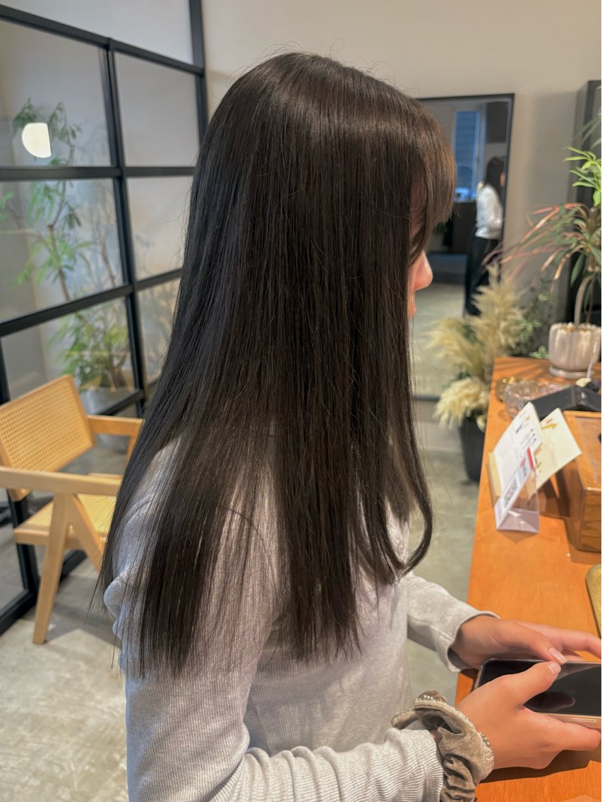ロング カラー カット ヘアカラー 山神 あんじのヘアスタイル
