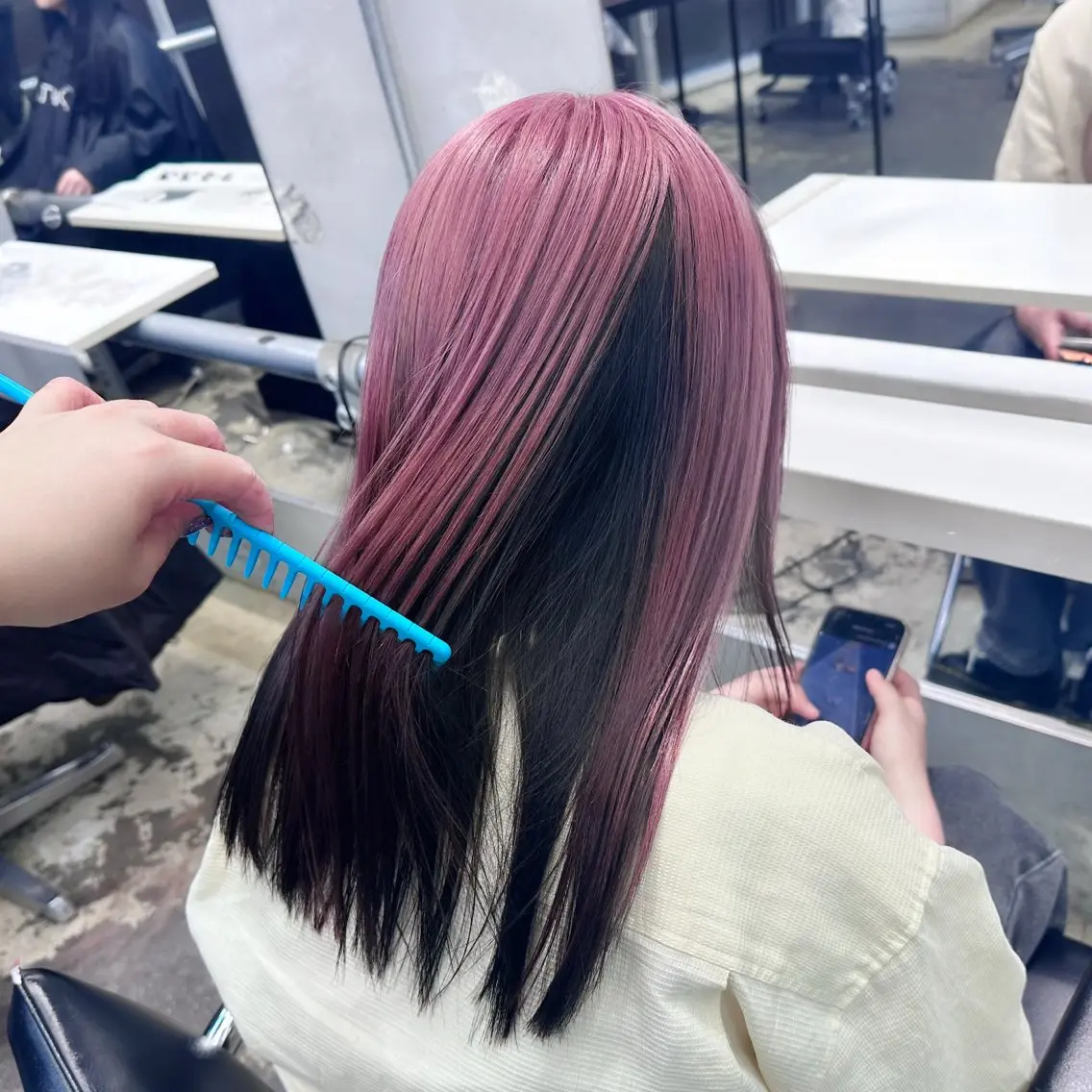ロング カラー ヘアアレンジ 🎀モテ暖色× エクステ🎀あかりのヘアスタイル