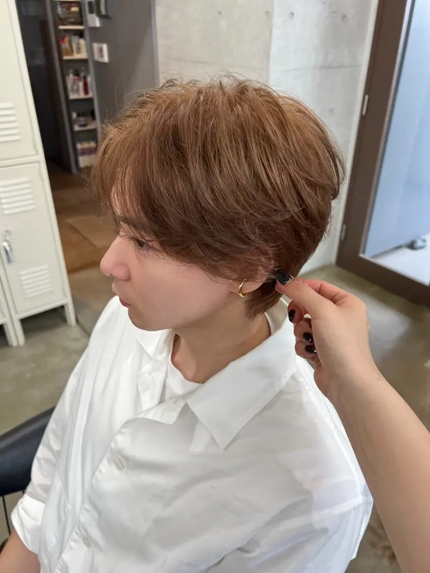 ショート カラー メンズ ハイトーンカラー/ さらさのヘアスタイル
