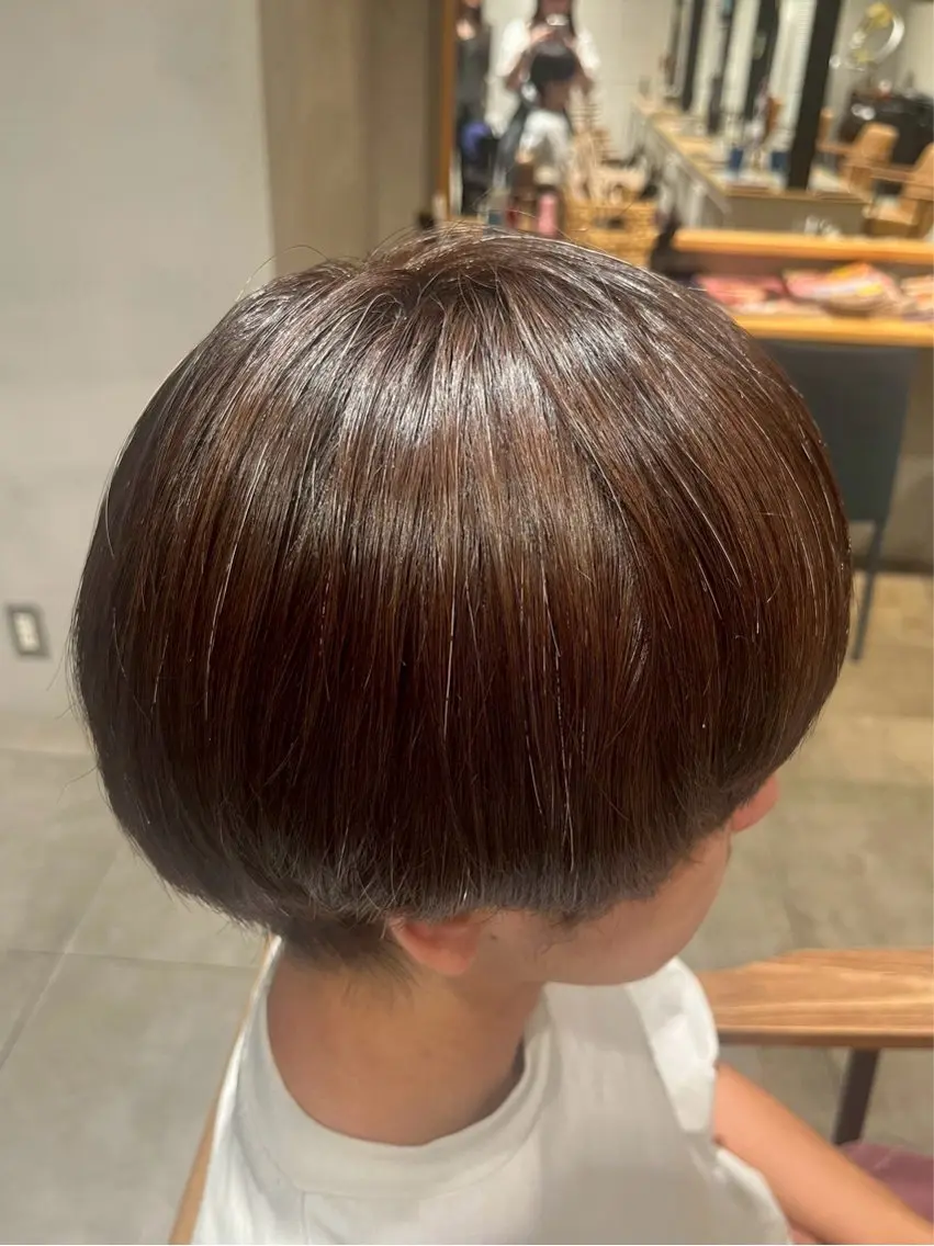 カラー メンズ ブラウンカラー ナチュラルブラウン アサノ メグミのヘアスタイル