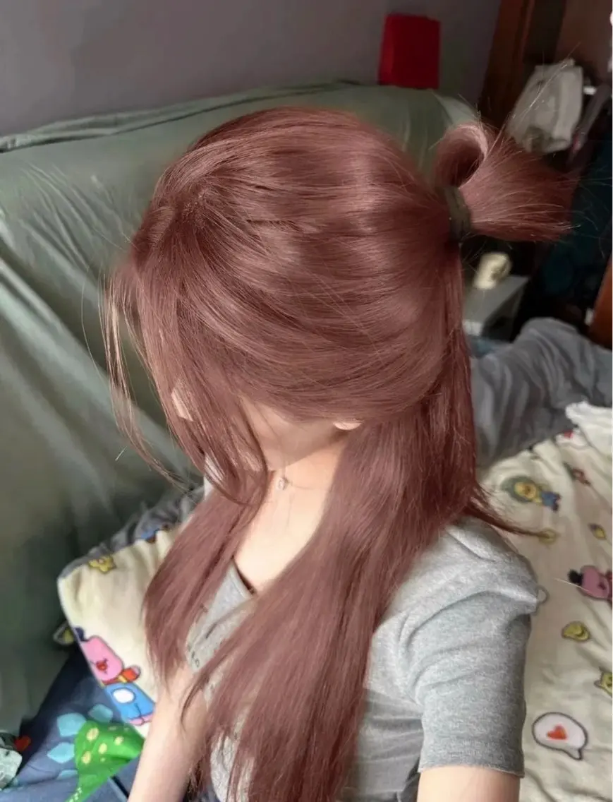 ロング カラー ベージュカラー ブリーチ 透明感カラー ダブルカラー ピンクカラー カット ヘアカラー ダブルカラー/縮毛/ ピンク/ベージュのヘアスタイル