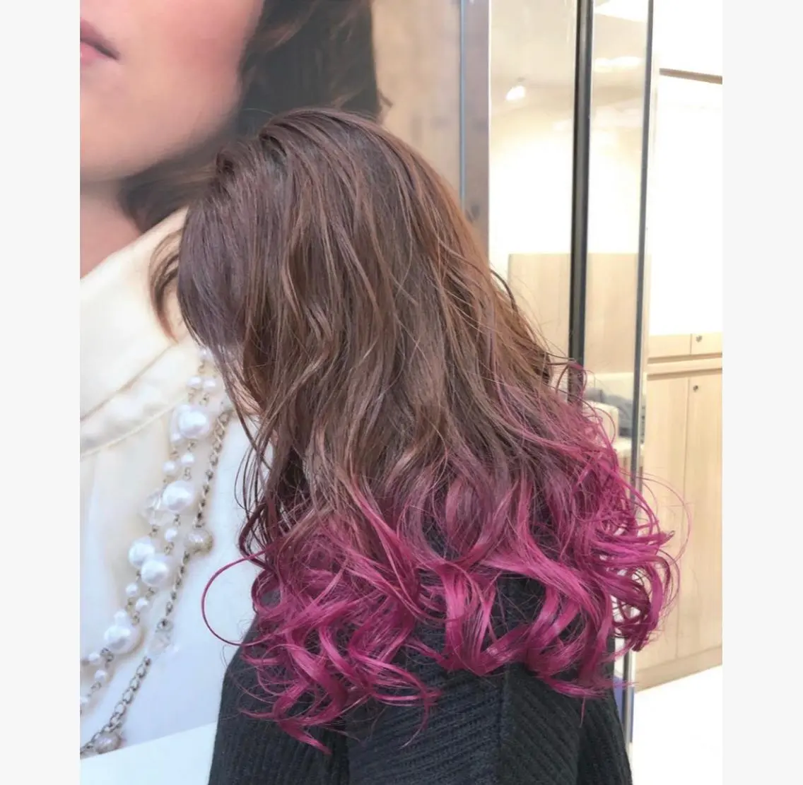 ロング カラー 店長ハイトーンカラー 柞山史奈のヘアスタイル