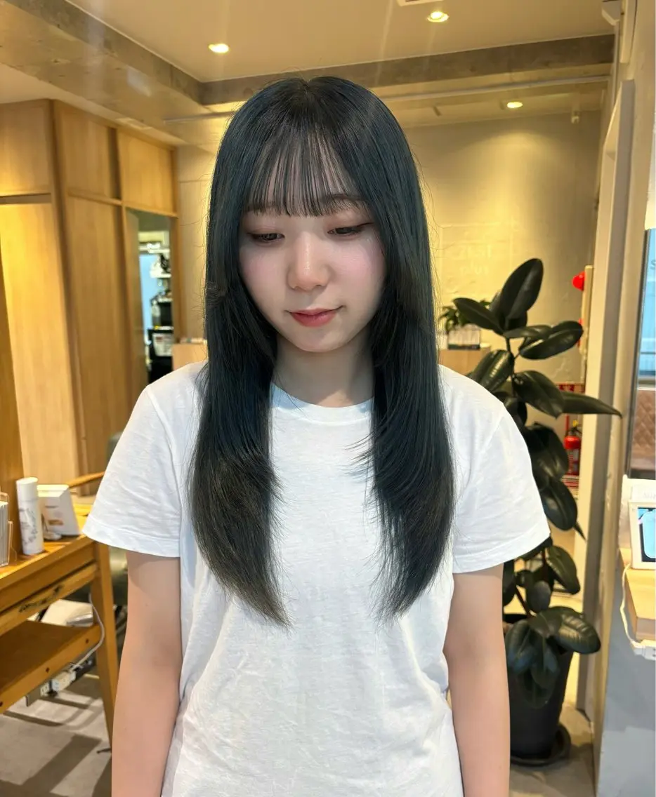 ロング カット りあの🎀 /暖色カラー🍒のヘアスタイル