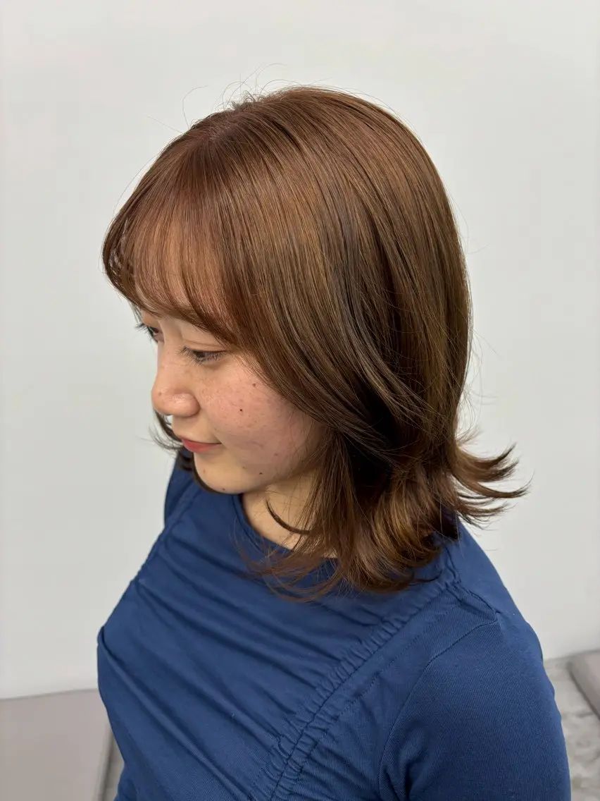 ミディアム カラー ヘアアレンジ ブリーチ MYRTLE Mifūのヘアスタイル