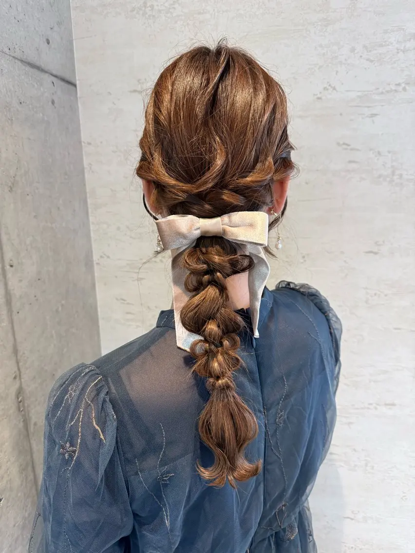 ロング ヘアアレンジ はやしほのか| ヘアセット×カラーのヘアスタイル