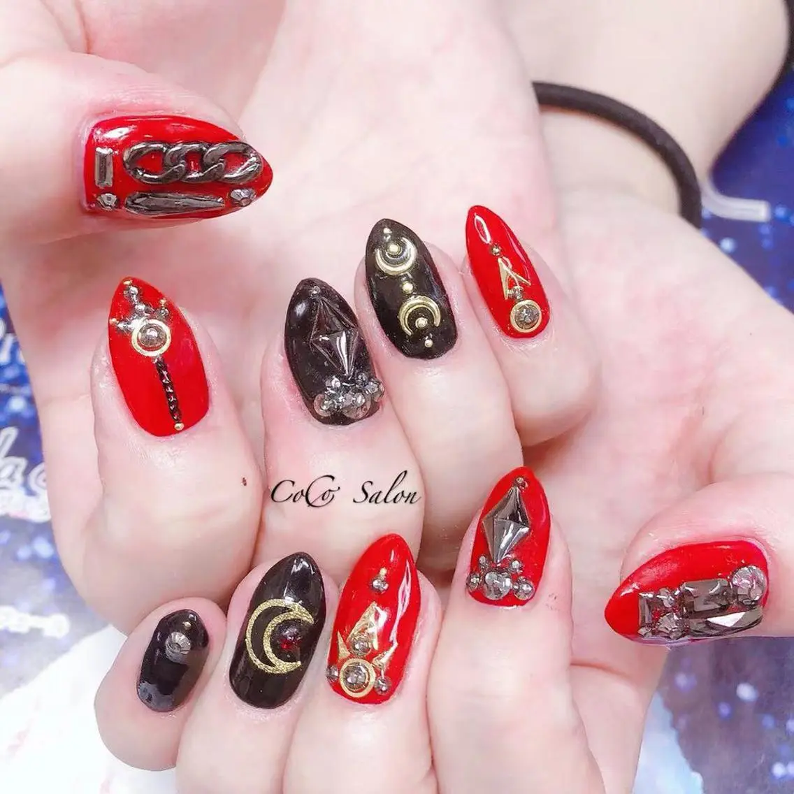 ネイル 赤色 CoCoSalon ネイル/まつ毛予約のネイルデザイン