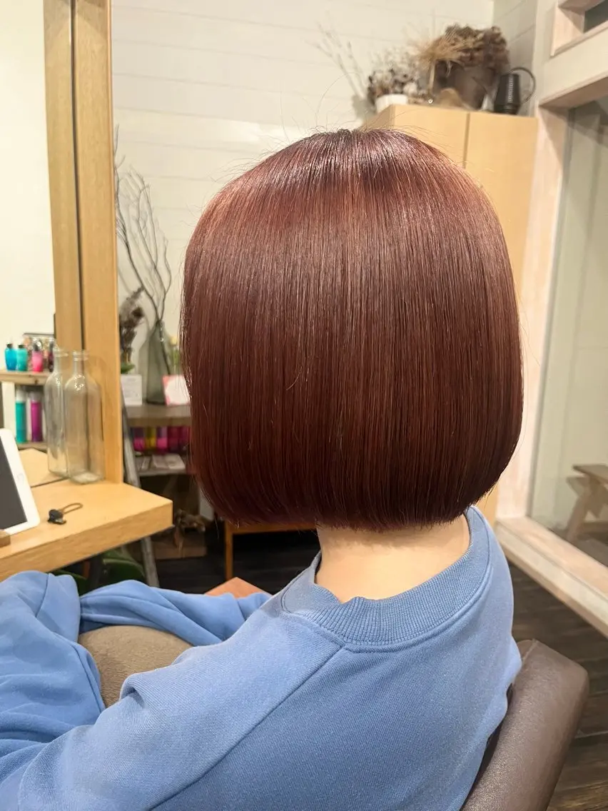 カラー ブリーチ ブラウンカラー レッドカラー ✨カットモデル募集中 ゆいな🎀のヘアスタイル