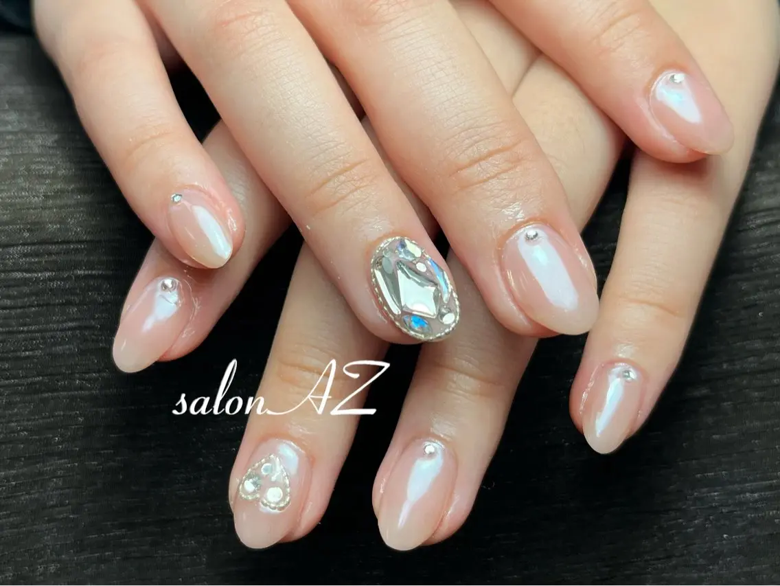 ネイル 長さ出し フットネイル フレンチネイル マグネットネイル ニュアンスネイル salon AZのネイルデザイン