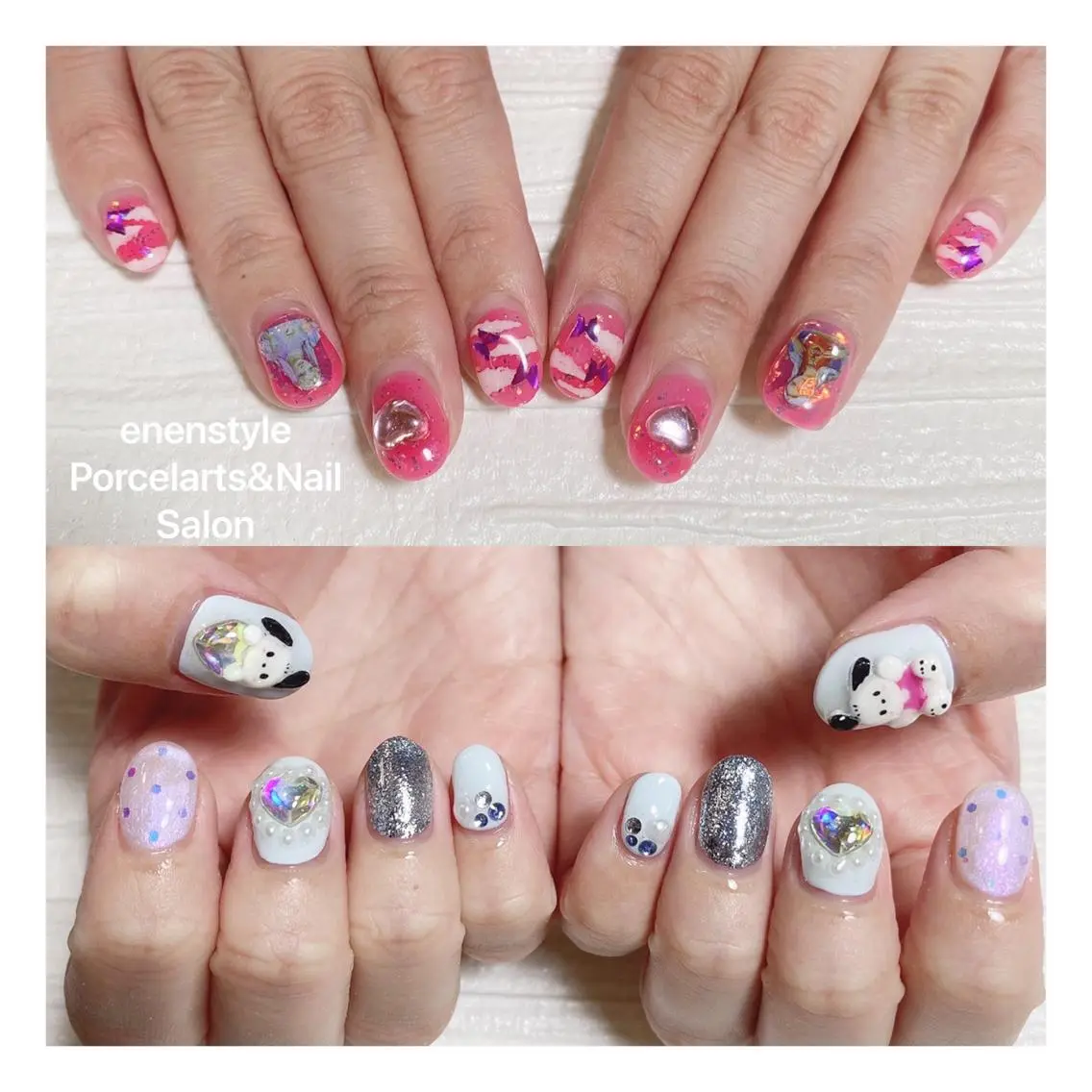 ミディアム ネイル ハンドネイル 🐾enen style 🐾のネイルデザイン