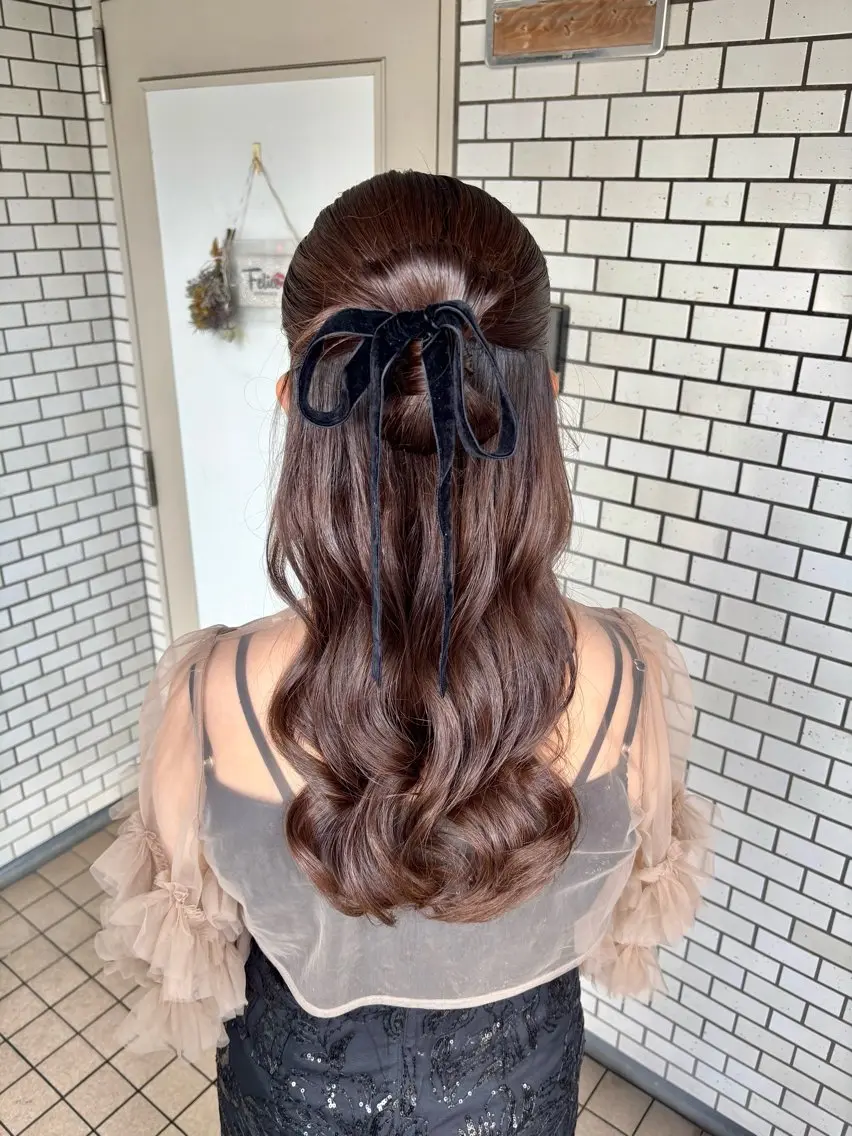 ヘアアレンジ ハーフアップ 🌺ヘアメイク SYOKA🌺のヘアスタイル