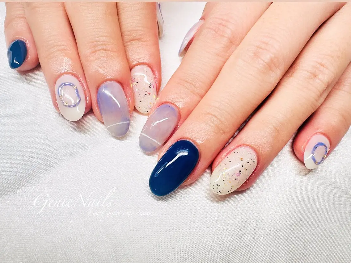 メンズ ネイル アートネイル フットネイル 持ち込み Genie Nailsのネイルデザイン